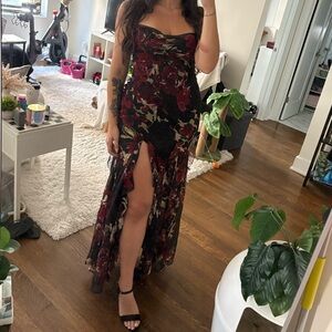 Nicholas Kamila Ruffle Silk Long Dress